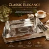 Luxury Handcrafted Brass Tea & Coffee Serving Set 3 Luxury Handcrafted Brass Tea & Coffee Serving Set with Engraved Serving Tray – Premium Decorative Tea Pot Set