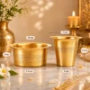 Traditional Handcrafted Pure Brass Dabra Coffee Set – 120 ml Capacity | 150 Gram Weight