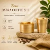 Traditional Handcrafted Pure Brass Dabra Coffee Set – 120 ml Capacity | 150 Gram Weight