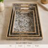 WhatsApp Image 2026-06-24 at 2.06.29 PM Premium Set of 3 Decorative MDF Serving Trays with Paisley Print & Gold Finish Handles – Nesting Display, Serving & Home Décor Trays